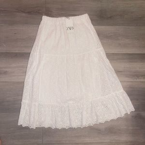 Zara crop top and skirt set